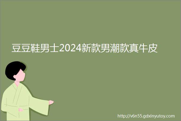 豆豆鞋男士2024新款男潮款真牛皮